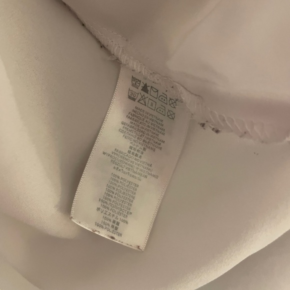 Preowned Michael Kors cream white womens collar shirt top blouse size large - Picture 8 of 12